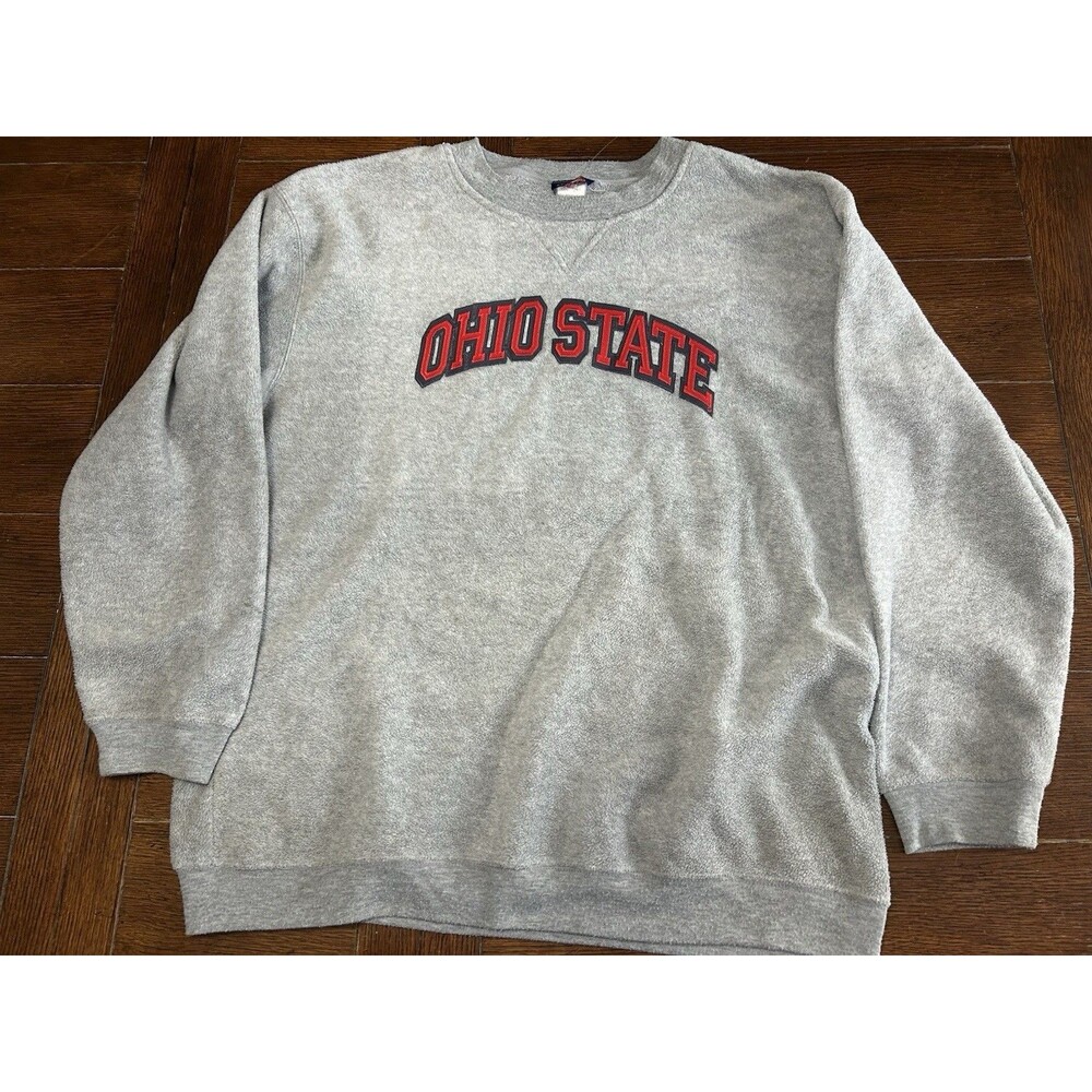 VTG Pro Player Ohio State Buckeyes Sweater Mens XL Gray Fleece Pullover Crew